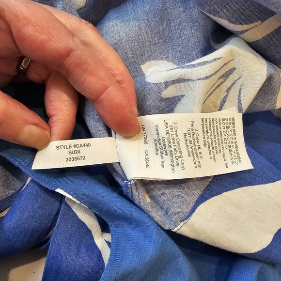 J. Crew Blue Floral One Shoulder Midi Dress Women's Size 12 NWT - Picture 5 of 13